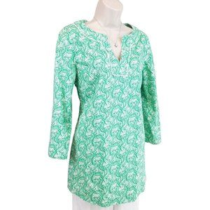 Vineyard Vines tunic seahorse motif green L